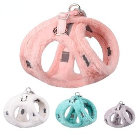 Soft and Warm Dog Harness and Leash Set - Winter Plush Dog Vest Harness with Reflective Bands (Specifications (length * width): XS, colour: Suit)