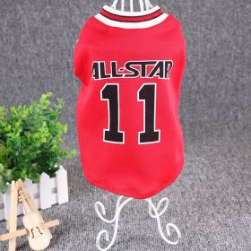 Hot World Cup Ball Spring And Summer Dog Vest Pet Supplies (Color: Red, Size: XXL)