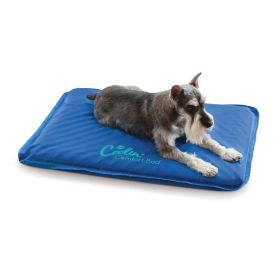 Coolin' Comfort Bed Blue Medium 22 X 32 Inches (Size: small-17lx24wx1.5hin.)