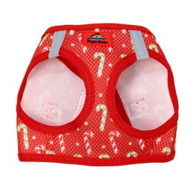 American River Choke Free Dog Harness Holiday Collection (Color: Candy Canes, Size: 2/3X-Large)