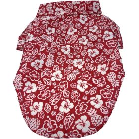 Hawaiian Camp Shirt (Color: Aloha Red, Size: X-Large)