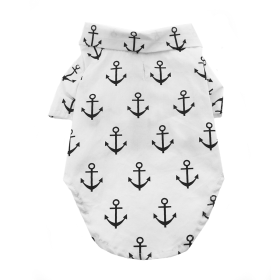 Hawaiian Camp Shirt (Color: Anchors Aweigh, Size: Large)