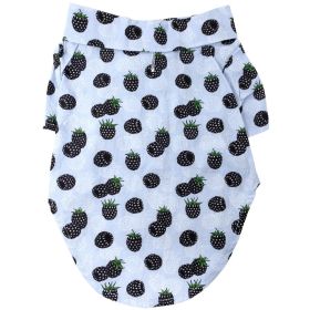 Hawaiian Camp Shirt (Color: Blackberries, Size: Large)