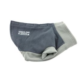 Highline Fleece Dog Coat (Color: Two Tone Gray, Size: Size 14)