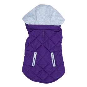 Weekender Dog Sweatshirt Hoodie (Color: Purple, Size: Large)