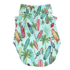 Hawaiian Camp Shirt (Color: Surfboards and Palms, Size: X-Small)