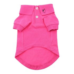 Solid Dog Polo (Color: Raspberry Sorbet, Size: Medium)